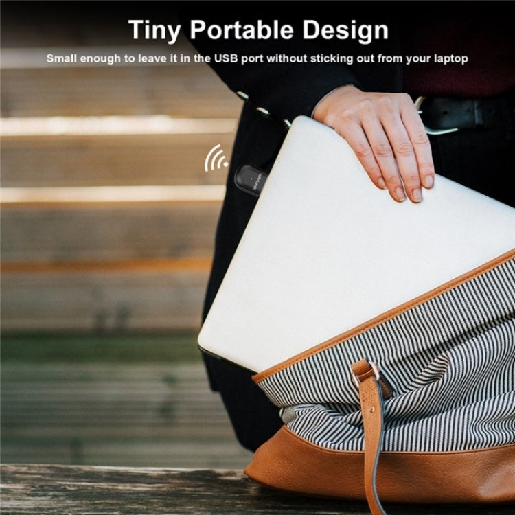 WAVLINK WN691A1F 5GHz / 2.4GHz Wireless Dongle AC650 USB 2.0 WiFi Adapter, WN691A1F