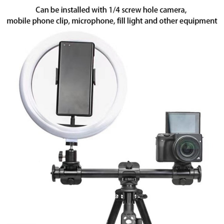 YUNTENG VCT-369 For Tripod Stabilizer Camera Horizontal Aluminum Alloy Gimbal Extension Pole, VCT-369
