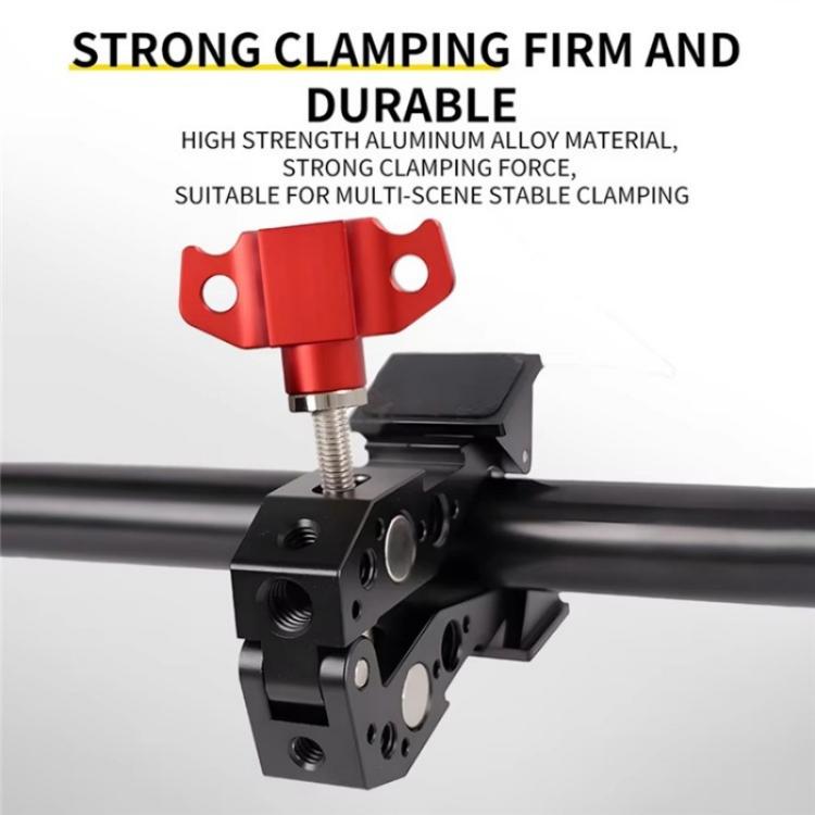 F084 Metal Hot Shoe Mount Multi-Function Crab Clamp Universal Photography Light Stand Clamp