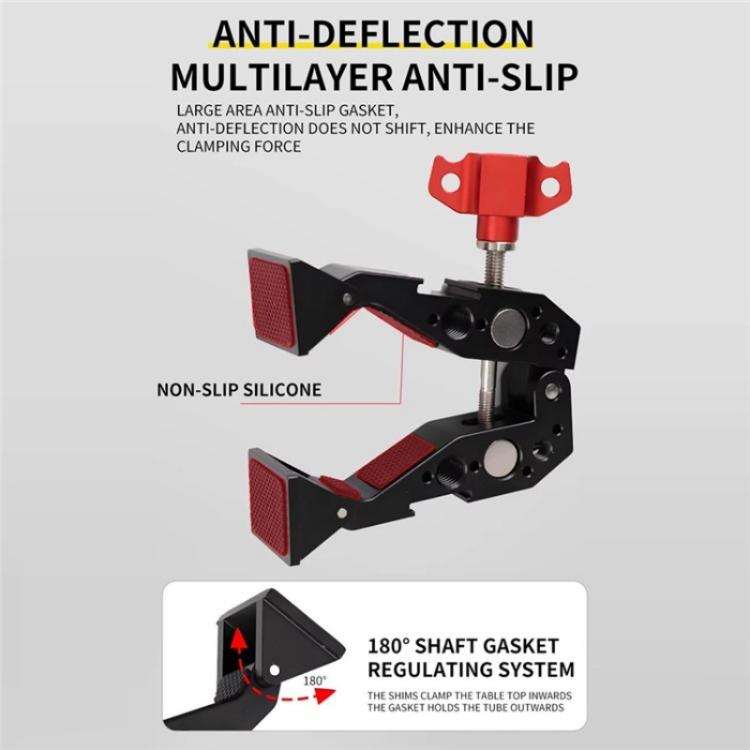 F084 Metal Hot Shoe Mount Multi-Function Crab Clamp Universal Photography Light Stand Clamp