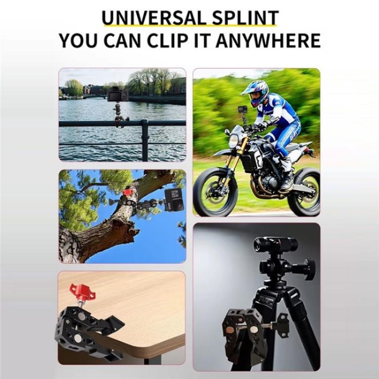 F084 Metal Hot Shoe Mount Multi-Function Crab Clamp Universal Photography Light Stand Clamp