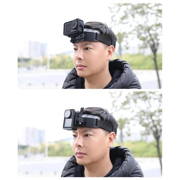 For DJI Action 5 Pro / 4 / 3 Hands-Free Driving Recorder & Sports Camera Mount Head Strap, Headband Mount, Headband Extended Mount
