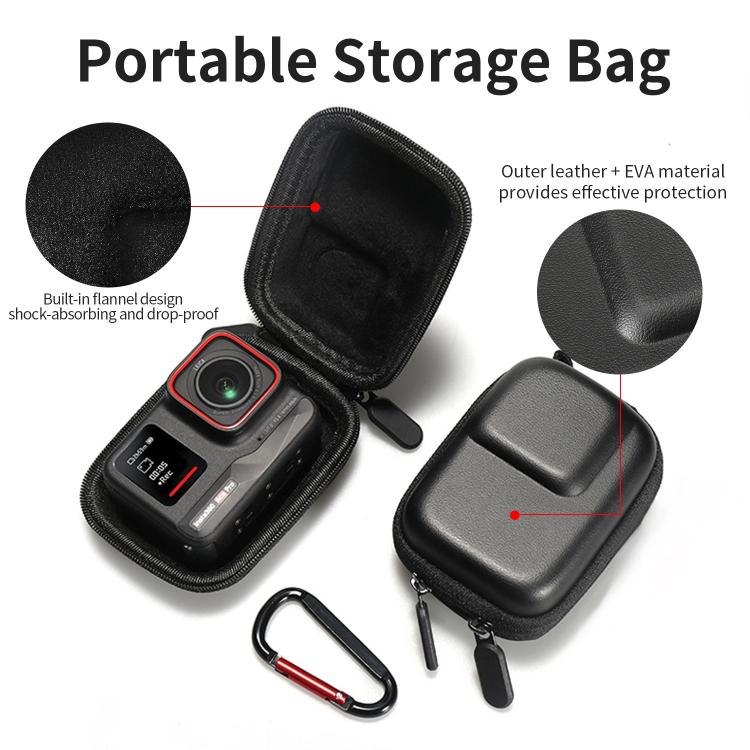 Silicone Case with Lens Cap + 2 Sets Tempered Glass Film + Battery Side Cover + Storage Bag Set