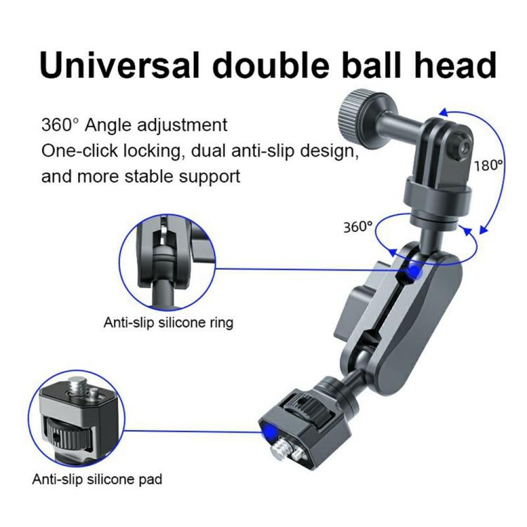 SX-Pj29 For Camera Photography 360 Degree Adjustable Magic Arm Bracket Dual Ball Head Anti-Slip Mount