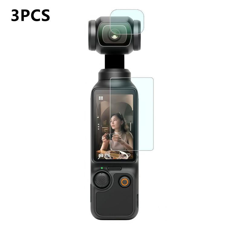 3pcs Anti-Scratch Camera Screen Film, For DJI Osmo Pocket 4 Standard Tempered Glass, For DJI Osmo Pocket 4 AR Anti-Reflective Glass