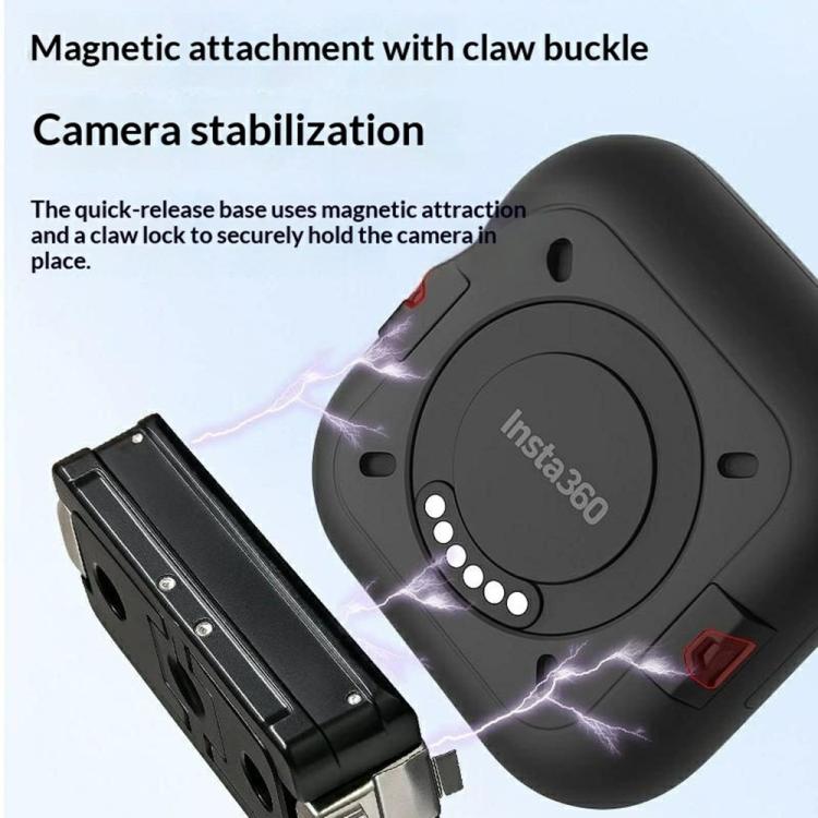E140 Magnetic Adapter Dual-Prong Interface Quick Release Mount, For Insta360 Go Ultra