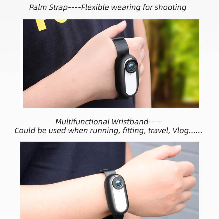 Sunnylife IST-Q9335 Camera Strap Silicone Protective Cover Wristband Palm Backpack Bicycle Strap Cat Collar For Insta360 GO2, For Insta360 GO2