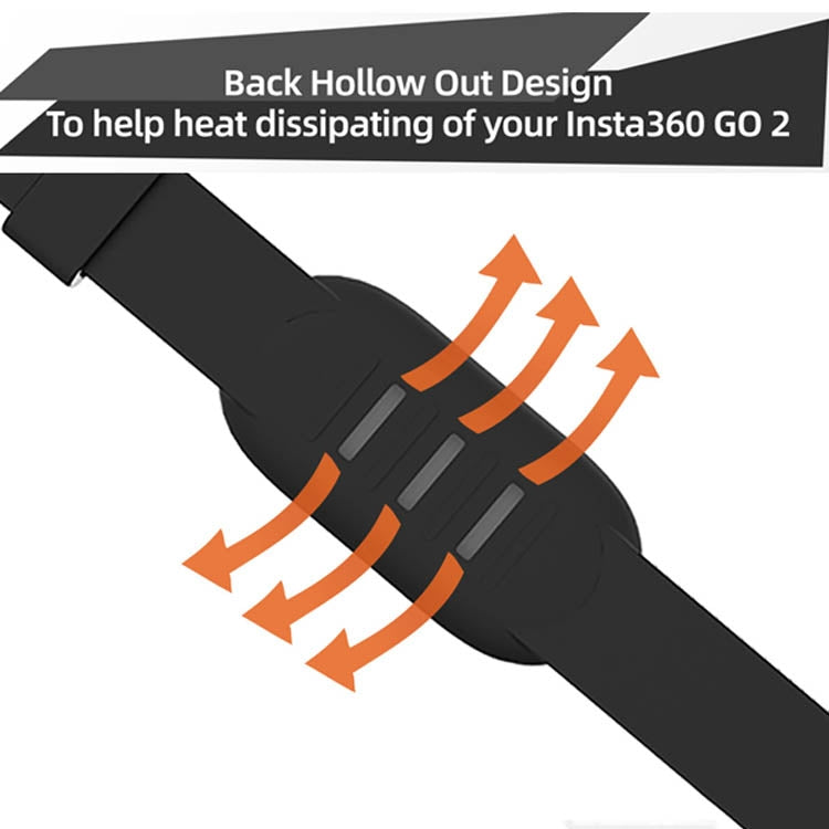 Sunnylife IST-Q9335 Camera Strap Silicone Protective Cover Wristband Palm Backpack Bicycle Strap Cat Collar For Insta360 GO2, For Insta360 GO2