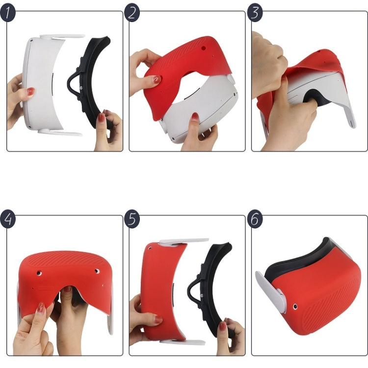 VR Glasses Silicone Waterproof Dust-Proof And Fall-Proof Protective Shell For Meta Quest, Black, White, Red, Luminous Green