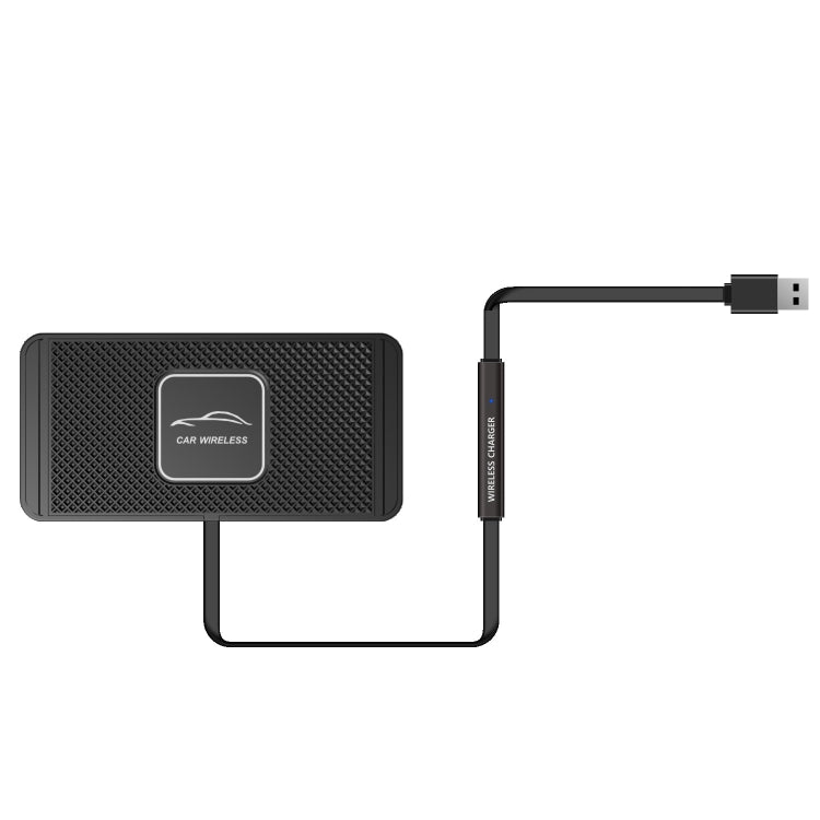 15W QI Car Wireless Charging Anti-Skid Pad, C1 30cm Cable