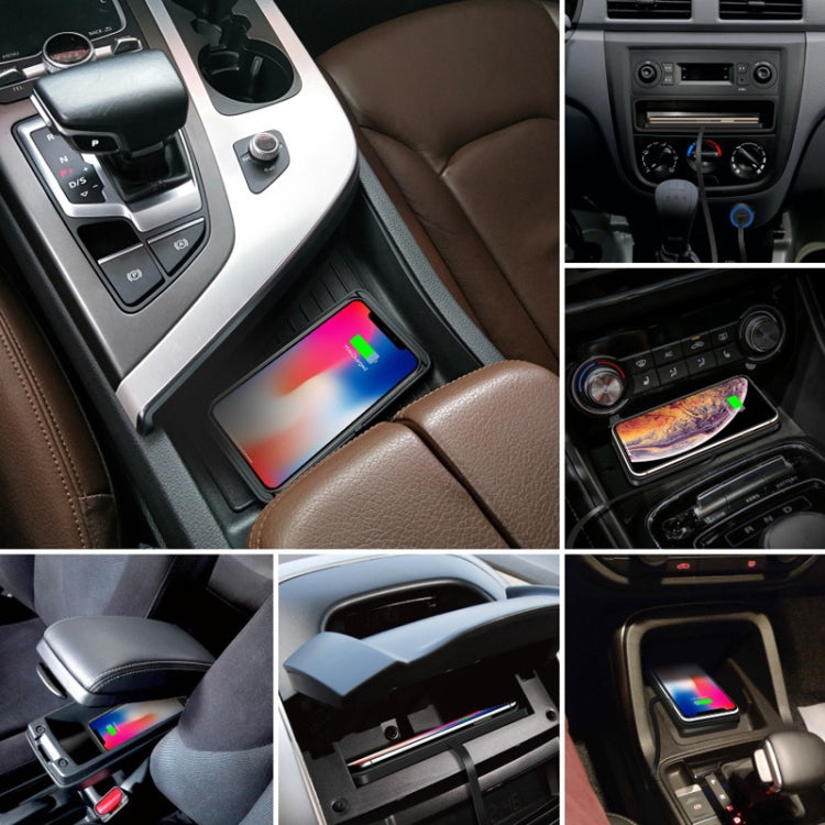 15W QI Car Wireless Charging Anti-Skid Pad, C1 30cm Cable