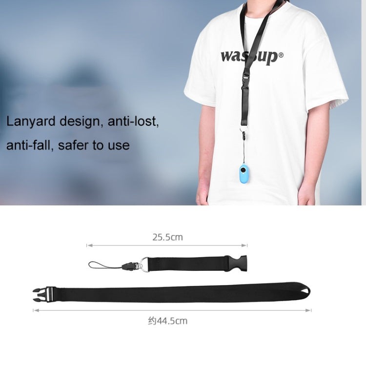 2 PCS Thumb Camera Silicone Case + Lanyard For Insta360 GO2, Black, White, Blue