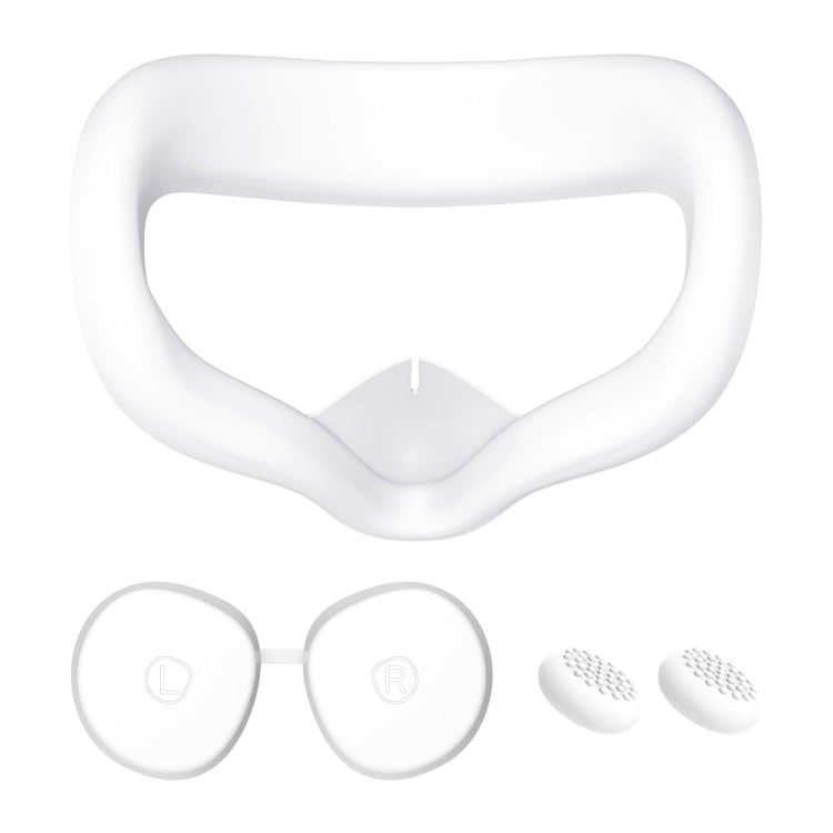 VR Silicone Eye Mask+Lens Protective Cover+Joystick Hat, For Meta Quest 2, Eye Mask+Lens Protective Cover+Joystick Hat (Red), Eye Mask+Lens Protective Cover+Joystick Hat (Pink), Eye Mask+Lens Protective Cover+Joystick Hat (Blue)