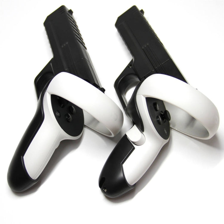For Meta Quest 2 VR Controller 1pair Sturdy Shooting Handle Holder, Black