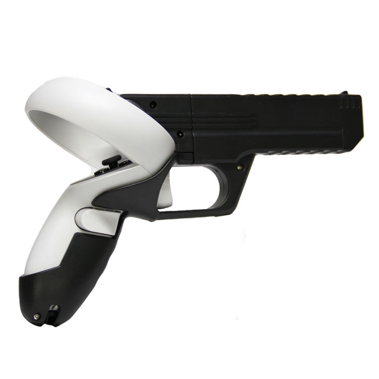 For Meta Quest 2 VR Controller 1pair Sturdy Shooting Handle Holder, Black