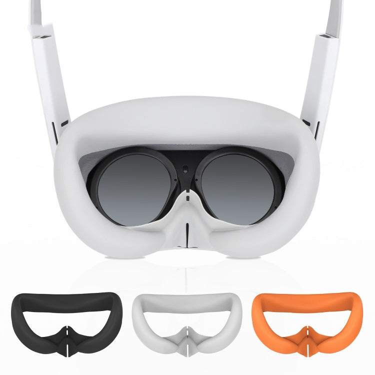 For PICO 4 Hifylux PC-PF26 Silicone Eye Mask VR Glasses Sweat-proof Blackout Case, Silicone Eye Mask (Gray White), Silicone Eye Mask (Black), Silicone Eye Mask (Orange)
