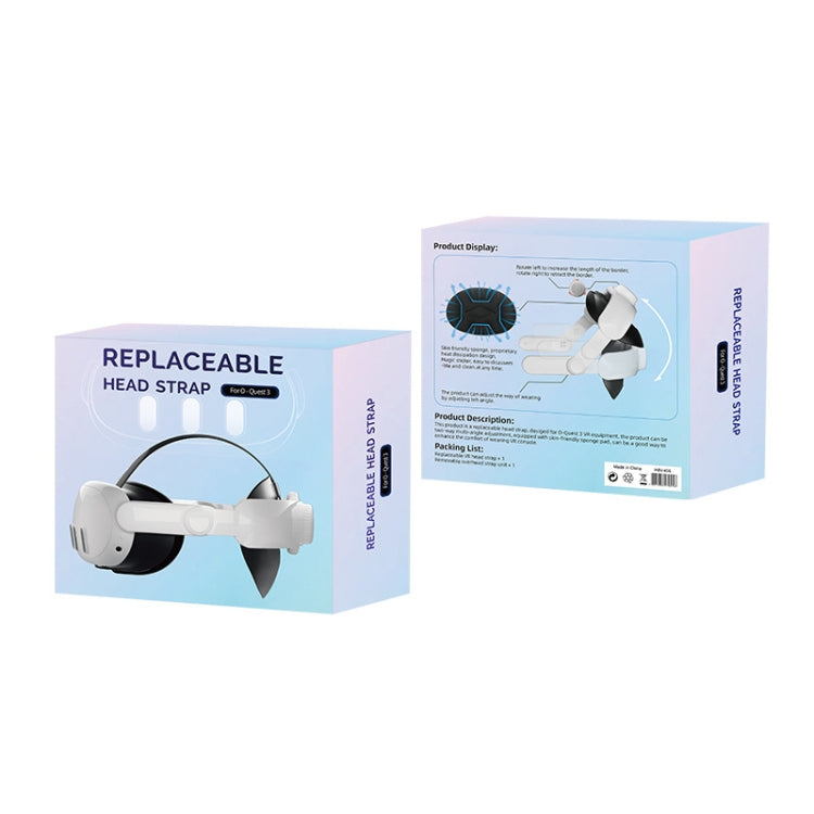 For Meta Quest 3 VR iplay Head Strap Reduce Pressure Adjustable Headband, Head Strap