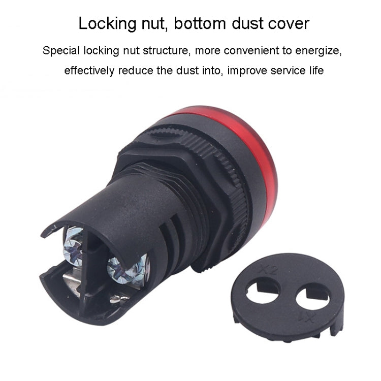 CHINT ND16-22DS LED Signal Light Power AD Indicator Lights, 24V (Red), 24V (Green), 24V (Yellow), 220V (Red), 220V (Green), 220V (Yellow)