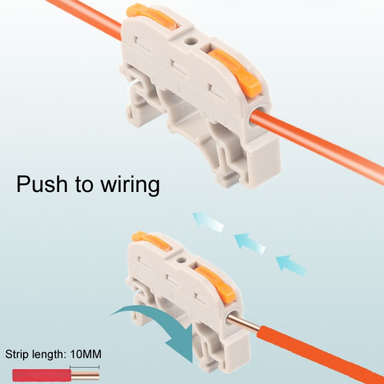 10pcs Guide Rail Type Replacement UK Quick Terminal Block 1 Input 1 Output