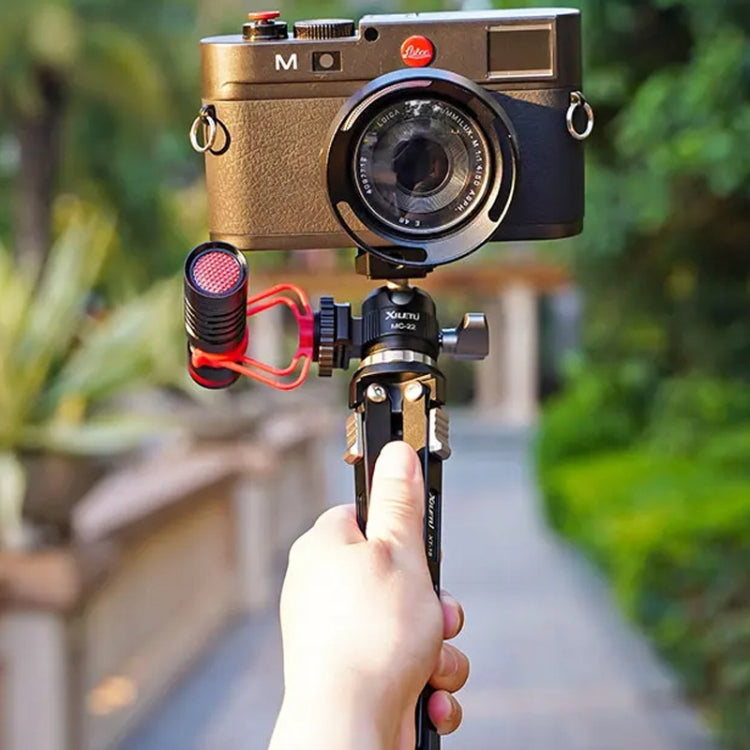 XILETU MC-22 Mini Tripod Ball Head Double Cold Shoe Design With 1/4 Inch Screw
