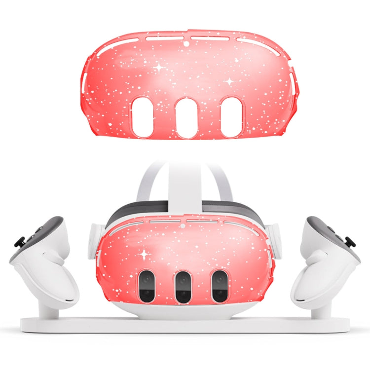 For Meta Quest 3 PC Protective Shell, 7 In 1 (Glitter Transparent), 7 In 1 (Glitter Transparent Blue), 7 In 1 (Glitter Transparent Red), Single Shell (Glitter Transparent), Single Shell (Glitter Transparent Blue), Single Shell (Glitter Transparent Red)