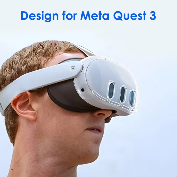 For Meta Quest 3 PC Protective Shell, 7 In 1 (Glitter Transparent), 7 In 1 (Glitter Transparent Blue), 7 In 1 (Glitter Transparent Red), Single Shell (Glitter Transparent), Single Shell (Glitter Transparent Blue), Single Shell (Glitter Transparent Red)