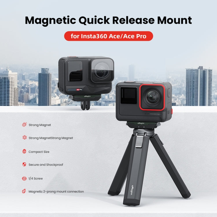 For Insta360 Ace / Ace Pro / X5 aMagisn Metal Magnetic Quick Release Sports Camera Accessories
