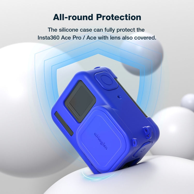 aMagisn Silicone Lens Cap Protective Cover Sports Camera Accessories, For Insta360 Ace Pro, For Insta360 Ace