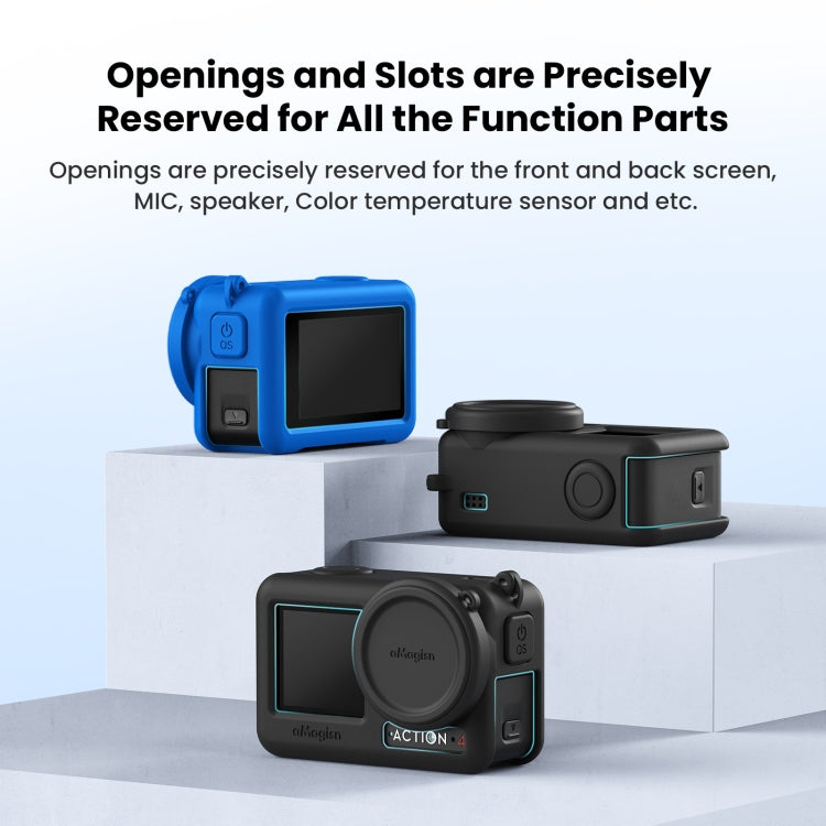 For DJI Osmo Action 4 / 3 aMagisn Silicone Protection Case Camera Protection Accessories