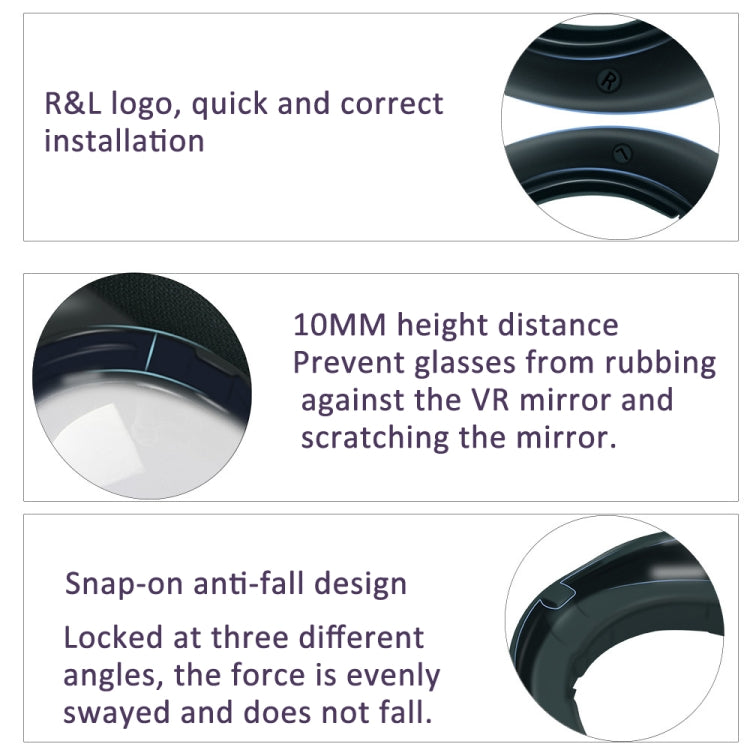 For Meta Quest 3 VR Glasses Lens Protector Frame to Prevent Your Glasses from Scratching VR Lenses