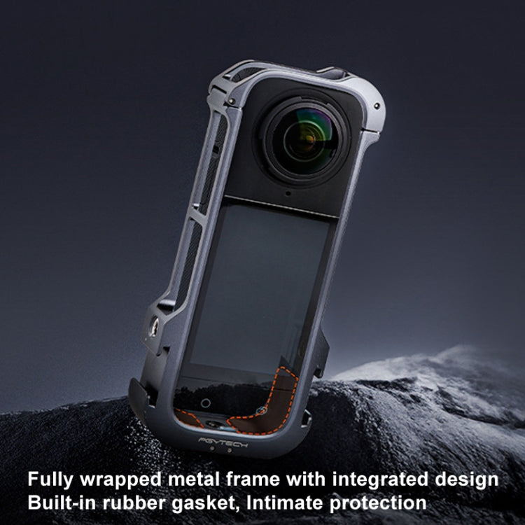 For Insta360 X4 PGYTECH P-55A-010 Metal Rabbit Cage Aluminum Expanding Protective Bezel With Lens Case