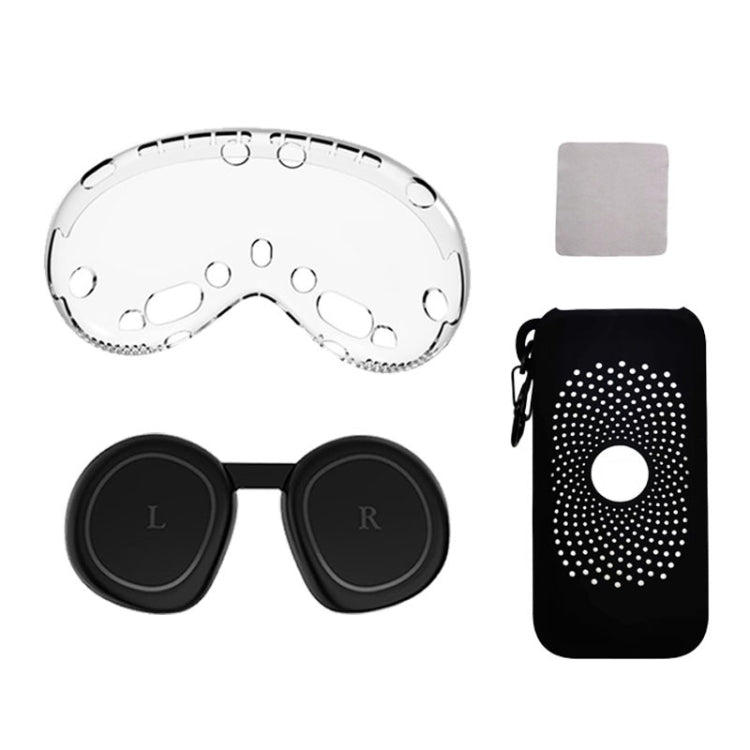 For Apple Vision Pro 4 In 1 Kit Lens Cover Battery Protection Case Accessories, A Style Black, A Style White Gray, A Style Orange, B Style Black, B Style White Gray, B Style Orange