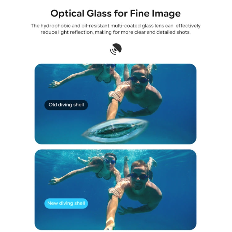 For Insta360 X4 aMagisn 50m Depth Waterproof Protective Case Quick Release Invisible Diving Cover, Waterproof Case