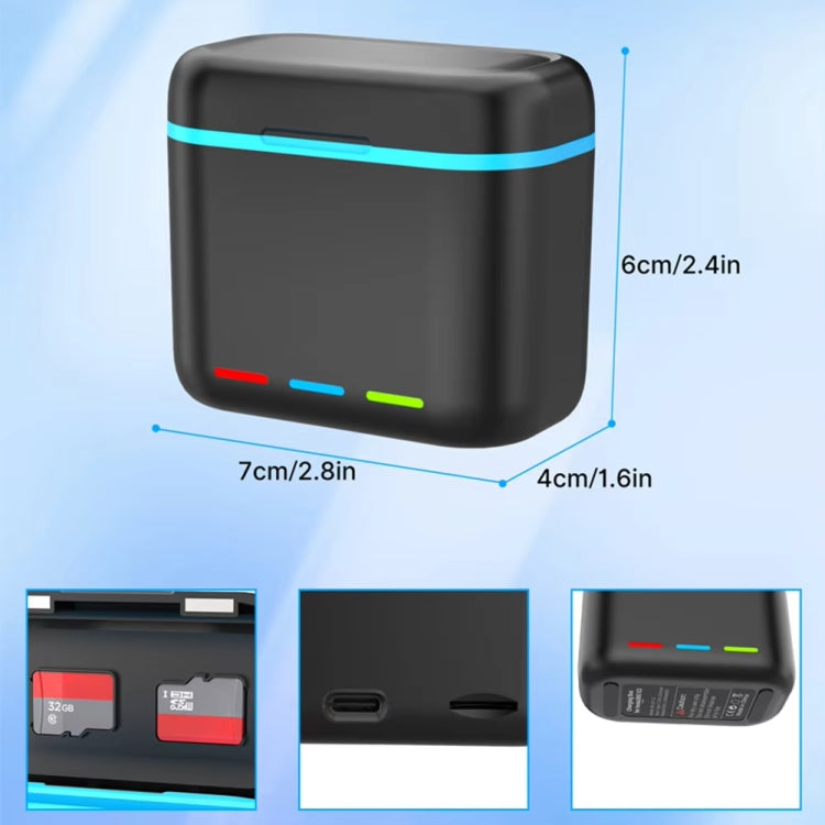 For Insta360 X3 Battery Charger Dual Battery Storage Charging Case