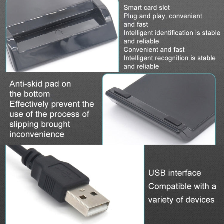 USB 2.0 IC Card / Bank Card / ID Card / SD Card Smart Reader, XJF-607