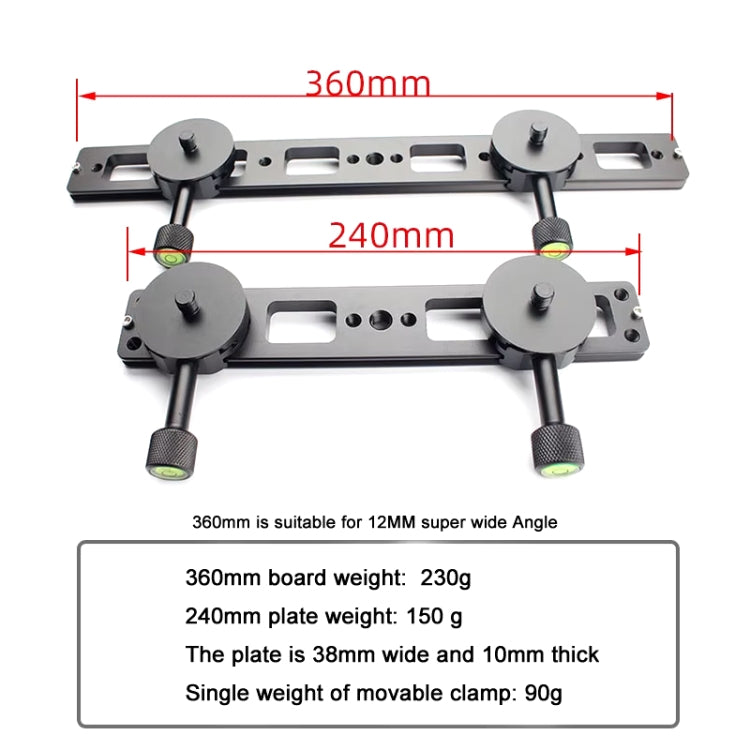 Double Camera Bracket Arca Swiss Quick Release Plate, Movable Base, PU240, PU360