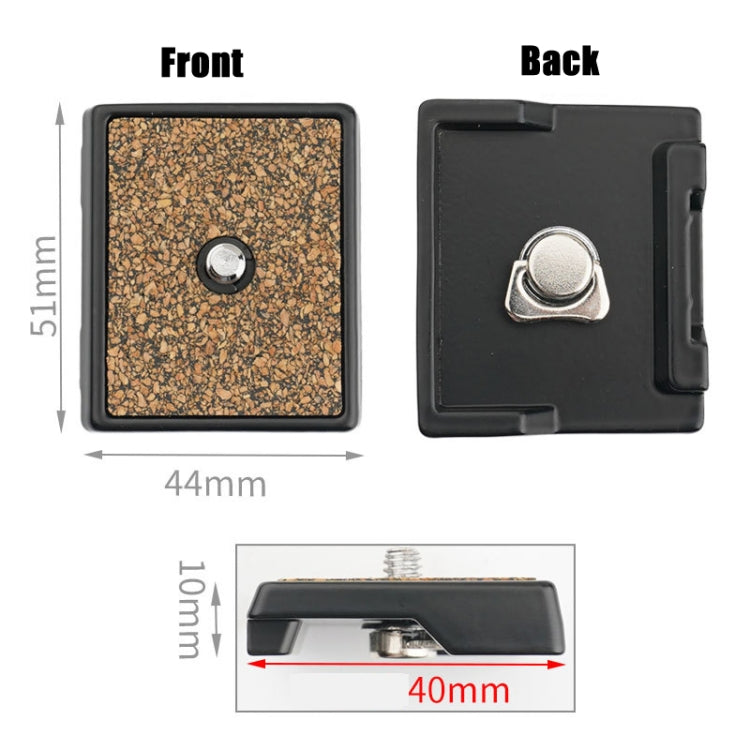 For WeiFeng WF-6662A Tripod Quick Release Plate Metal QR Plate