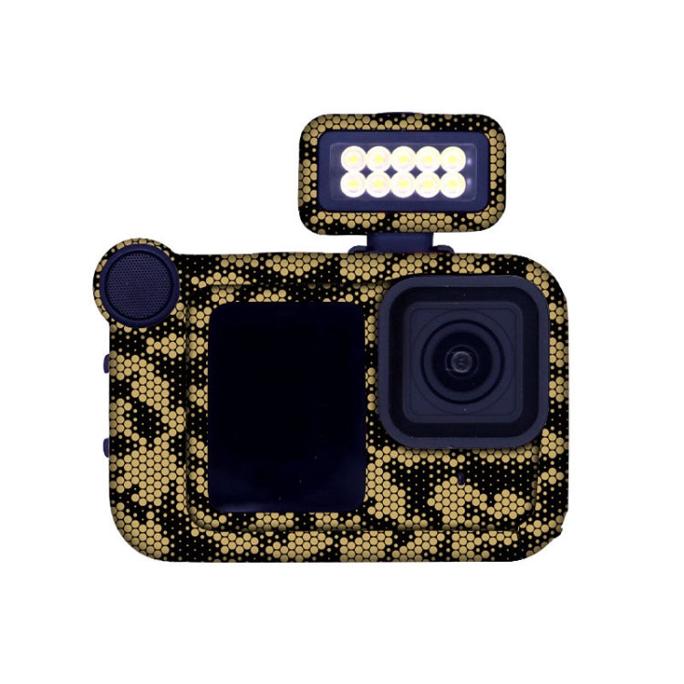 For GOPro HERO13 Black Camera Stickers Body Protective Film, 01 Watercolor, 08 Circuit White, 09 Circuit Black, 10 Circuit Dark Gold, 11 Circuit Red, 12 Circuit Blue, 13 Snake Scale Black, 14 Snake Scale White, 15 Snake Scale Gold, 16 Snake Scale Green...