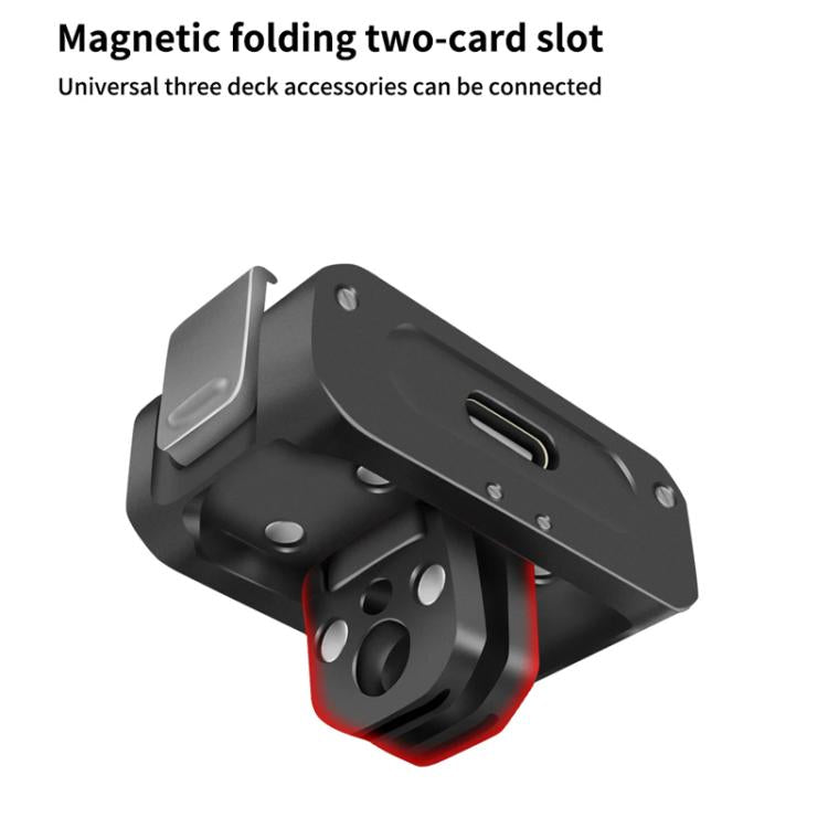 For DJI Osmo Action 2 Camera Magnetic Charging Base with 1/4 Inch & Arri Hole