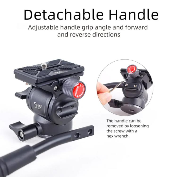 XILETU LS-2A Mini Hydraulic Damping Ball Head Tripod Head 360 Degree Panoramic Shooting