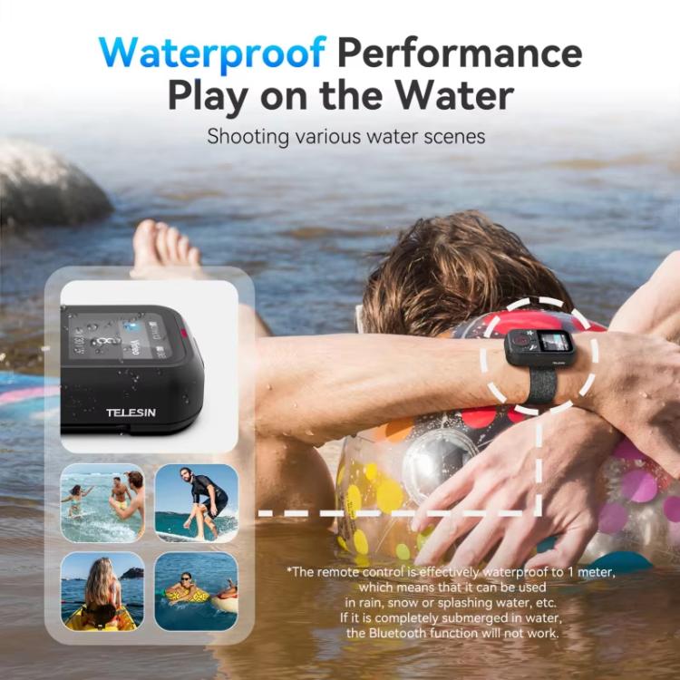 TELESIN T13 60m Sports Camera Wireless Bluetooth Remote Control For GoPro HERO13 Black /12 Black /11 Black /10 Black /9 Black /8 Black /Max