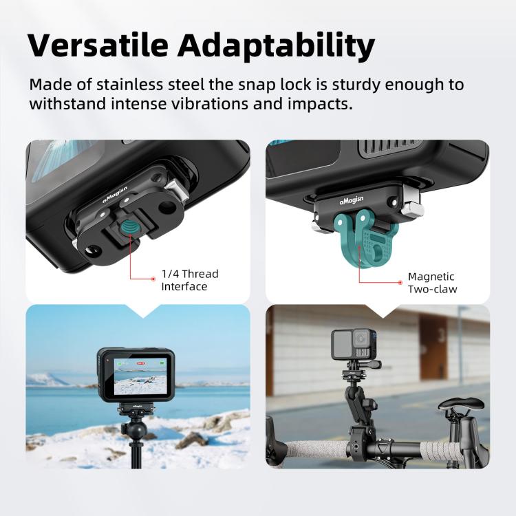 aMagisn Mini Quick Release Mount for Sports Cameras