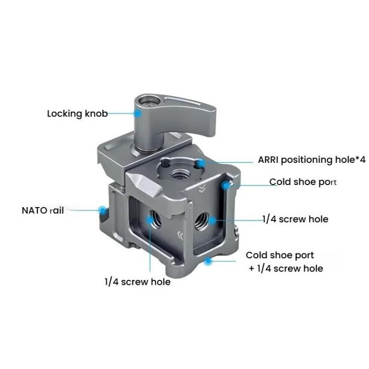 For DJI Ronin Series Stabilizer XILETU Quick Release NATO Clamp Cold Shoe Adapter, XDS-14