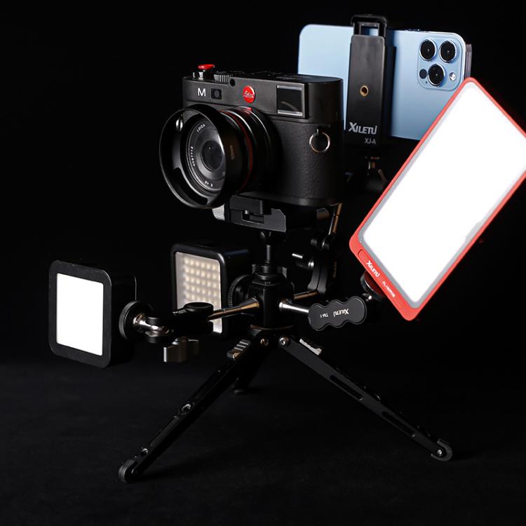 XILETU Tripod Screw Hole Adapter with Cold Shoe 3/8 inch 1/4 inch Thread Holes ARRI Positioning Hole