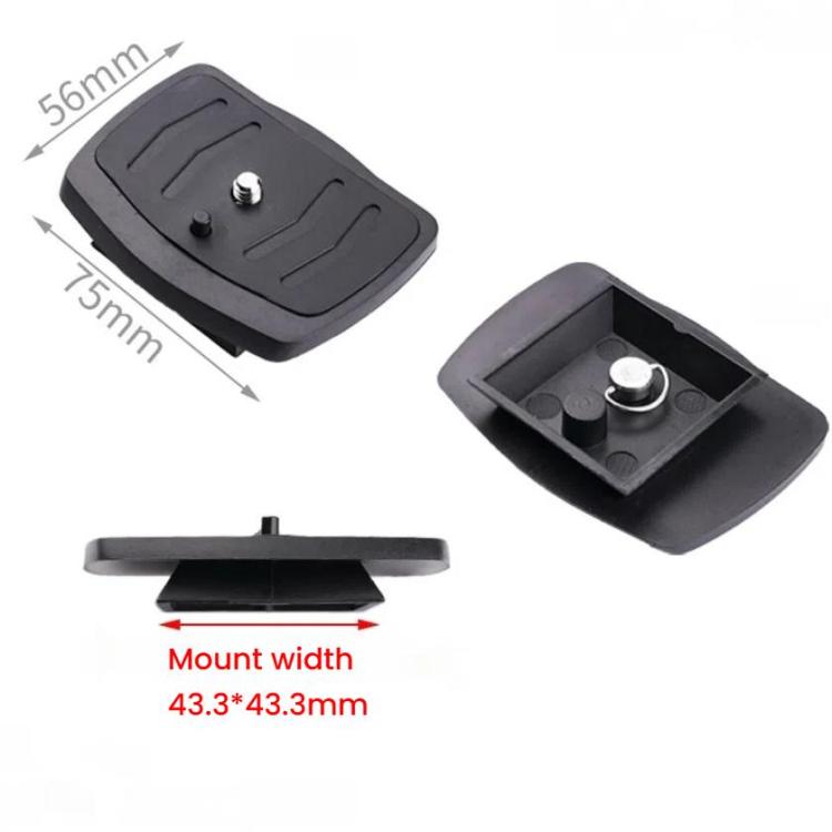 43.3mm Quick Release Plate For WeiFeng WT3560 ST3560 Tripod