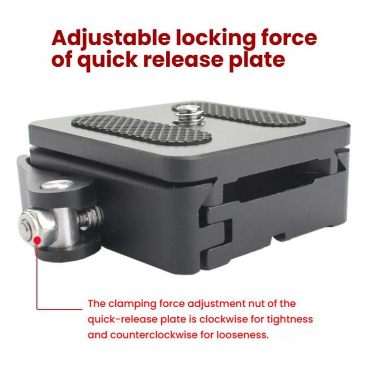 P50 Camera Quick Release Clamp & Plate Kit with 3/8 Inch Thread Thread For Stabilizers, Tripods, Monopods, Sliders