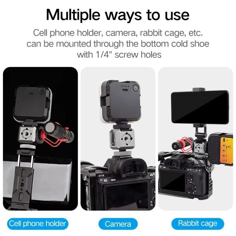 XILETU XDS-15 Multi-head Cold Shoe Mount Adapter for Camera Flash, Microphone, LED Light, XDS-15