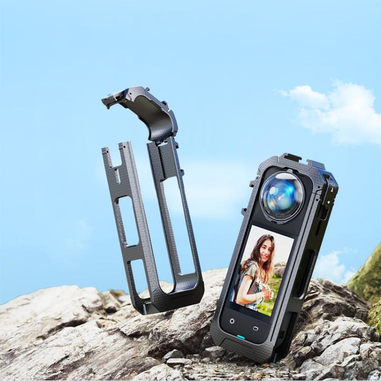 For Insta360 X5 Plastic Protective Frame Magnetic Quick-Release Camera Cage Expansion Bracket