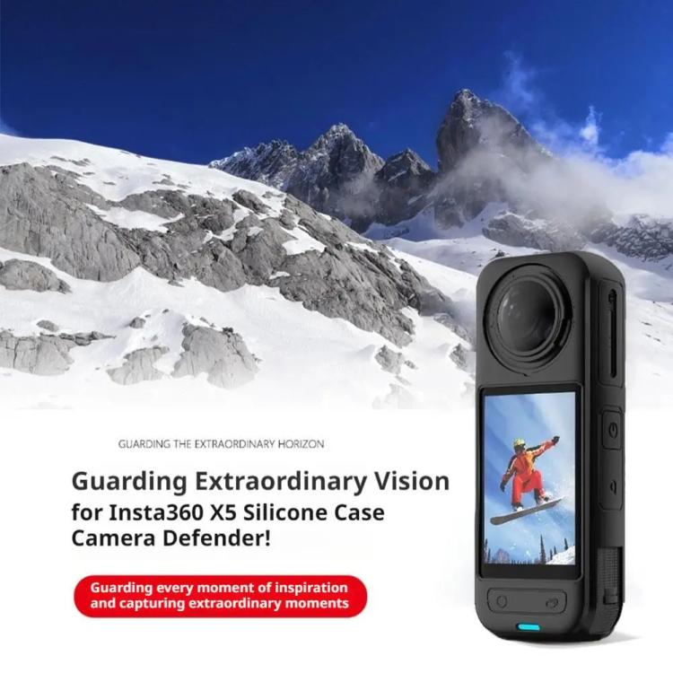 For Insta360 X5 Camera Silicone Case Body Cover Anti-dust and Stain-resistant Protective Shell
