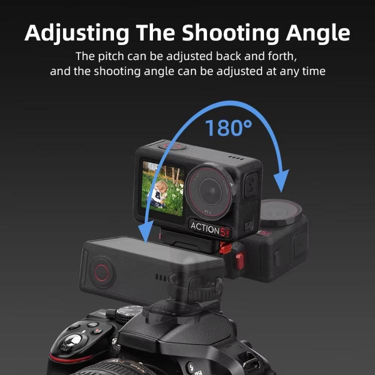 For Osmo Action 3 / 4 / 5 Pro Flymile AC5003 Magnetic Head Quick Release Base